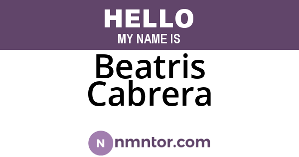 Beatris Cabrera