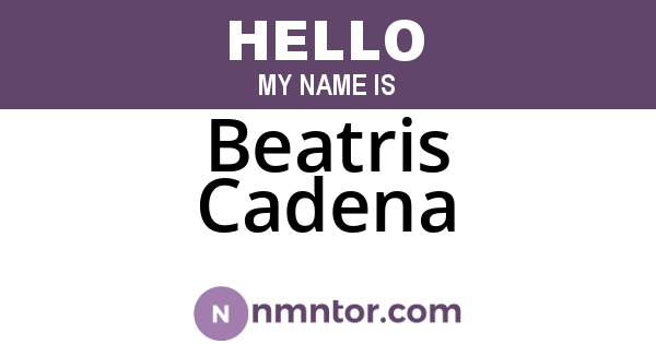 Beatris Cadena