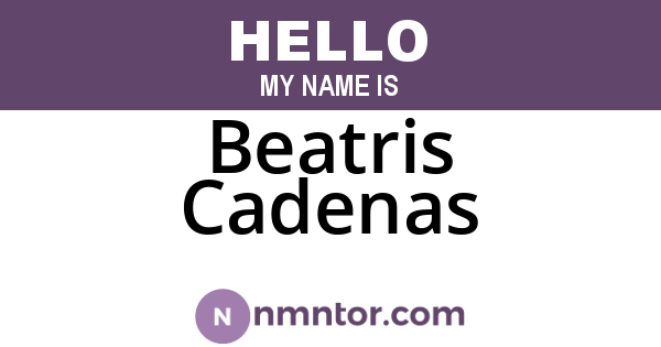 Beatris Cadenas