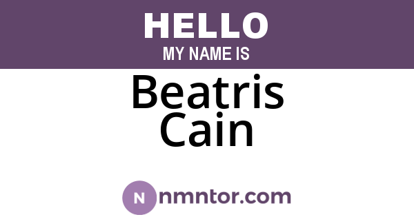 Beatris Cain
