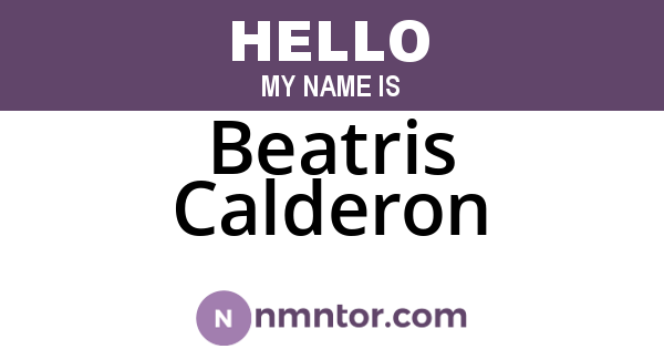 Beatris Calderon