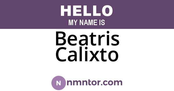 Beatris Calixto