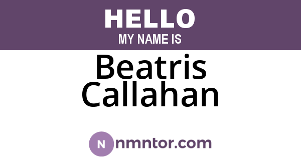 Beatris Callahan