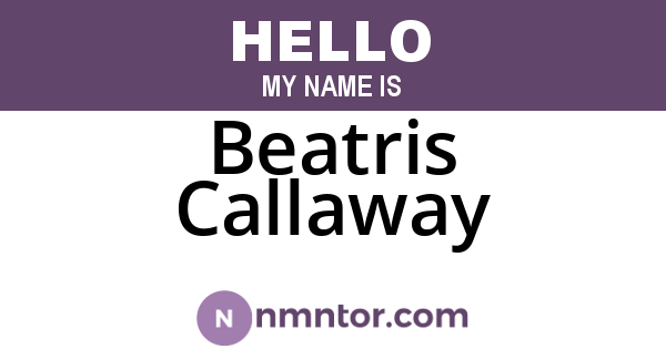 Beatris Callaway