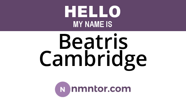 Beatris Cambridge