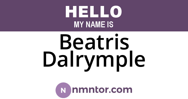 Beatris Dalrymple