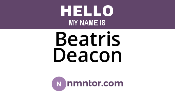 Beatris Deacon