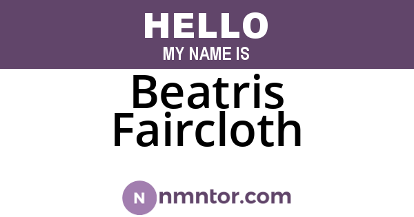 Beatris Faircloth