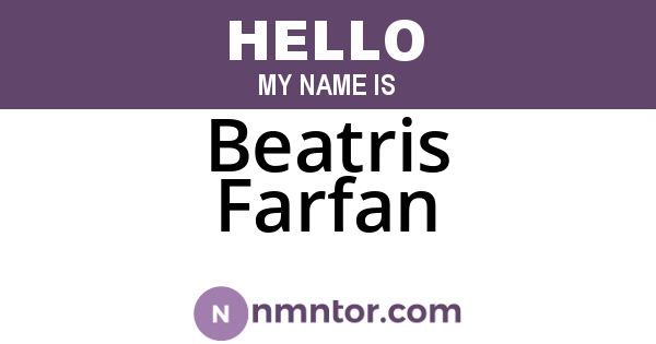 Beatris Farfan