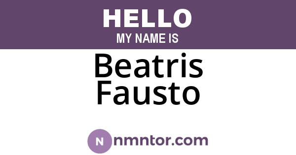Beatris Fausto