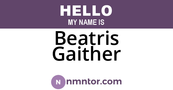 Beatris Gaither