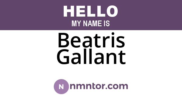 Beatris Gallant