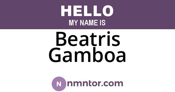 Beatris Gamboa
