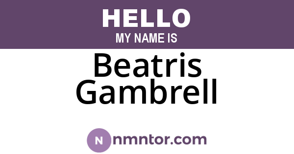 Beatris Gambrell
