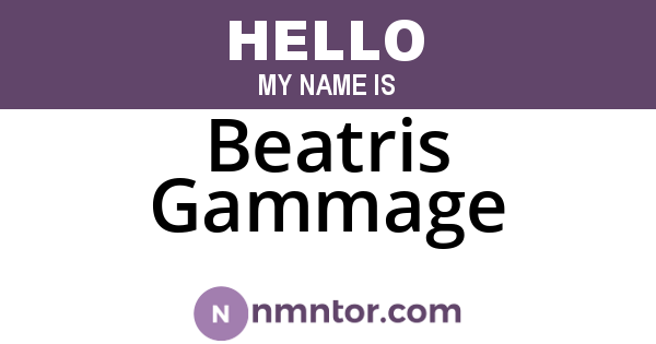 Beatris Gammage