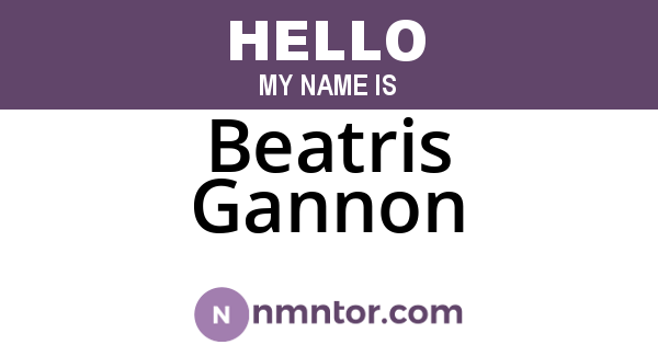 Beatris Gannon