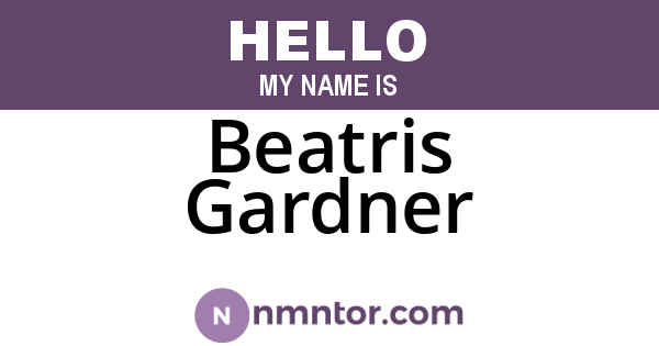 Beatris Gardner