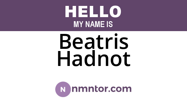Beatris Hadnot