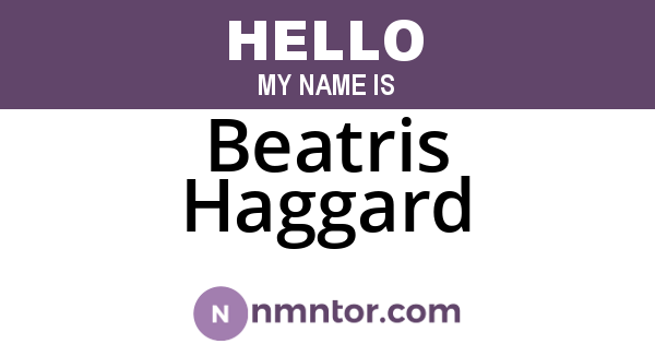 Beatris Haggard