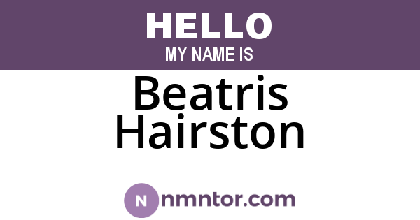 Beatris Hairston