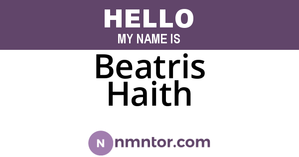 Beatris Haith