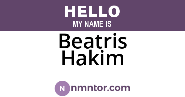 Beatris Hakim