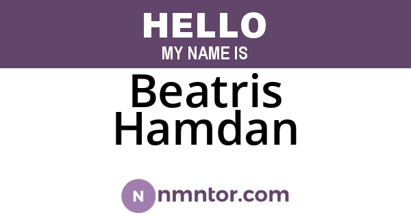 Beatris Hamdan