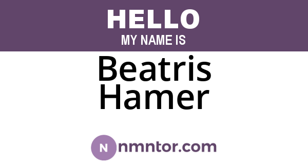 Beatris Hamer