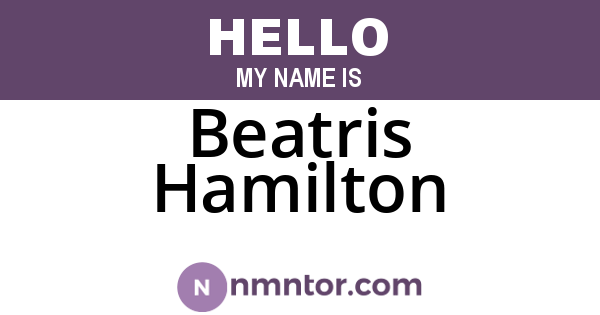 Beatris Hamilton