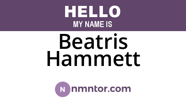 Beatris Hammett
