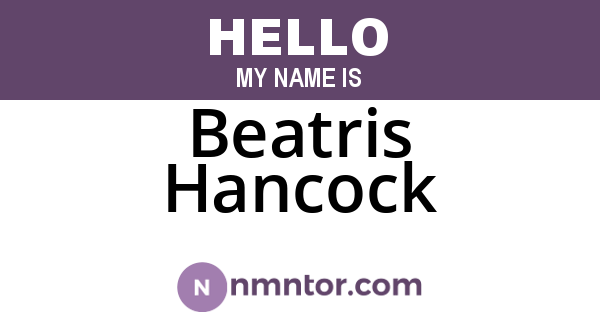 Beatris Hancock
