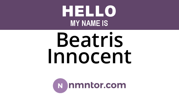 Beatris Innocent