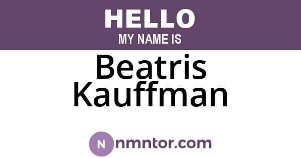 Beatris Kauffman