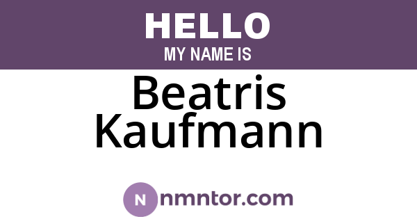 Beatris Kaufmann
