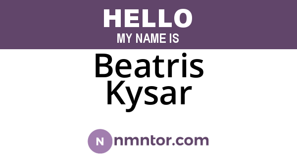 Beatris Kysar