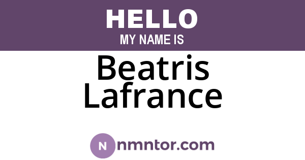 Beatris Lafrance