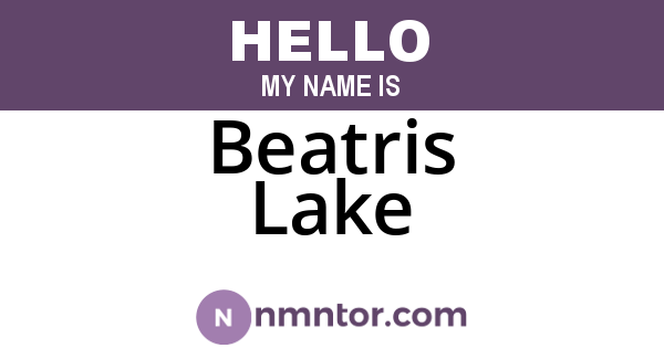 Beatris Lake