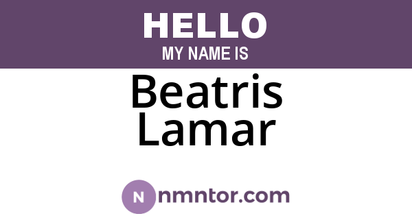 Beatris Lamar