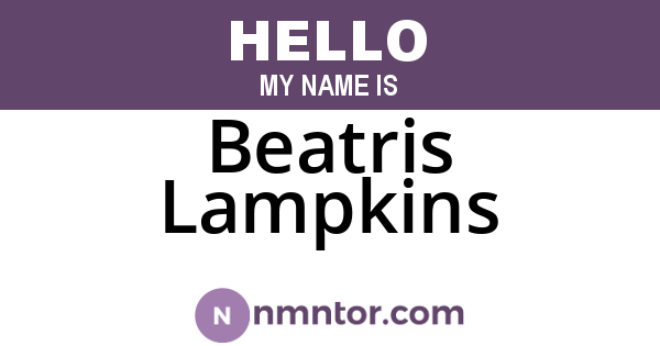Beatris Lampkins