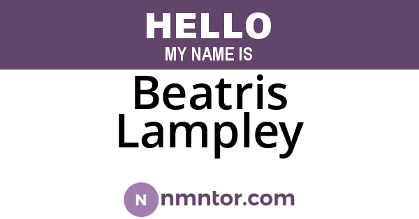Beatris Lampley