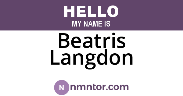 Beatris Langdon