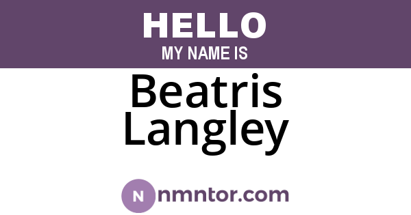 Beatris Langley