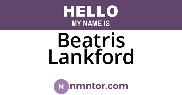 Beatris Lankford