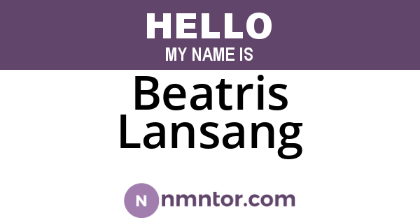 Beatris Lansang