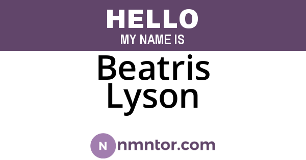 Beatris Lyson