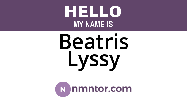 Beatris Lyssy