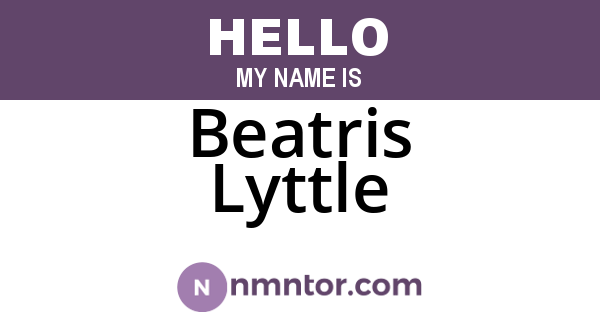 Beatris Lyttle