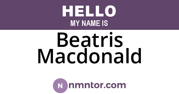 Beatris Macdonald