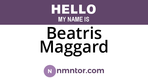 Beatris Maggard