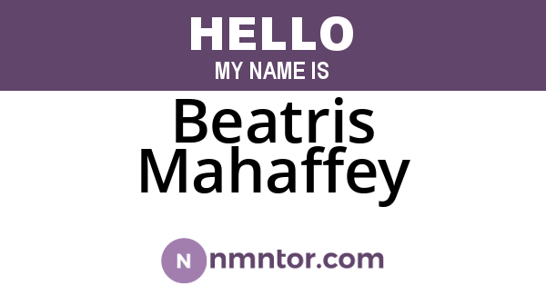 Beatris Mahaffey